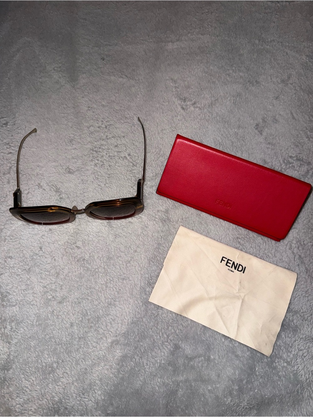 Fendi Women’s Sunglasses with Red Leather Case